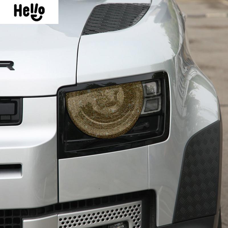 For Land Rover Defender L663 110 90 2020 2021 Car Headlight Protective Film Smoked Black Tint Wrap Vinyl Transparent TPU Sticker