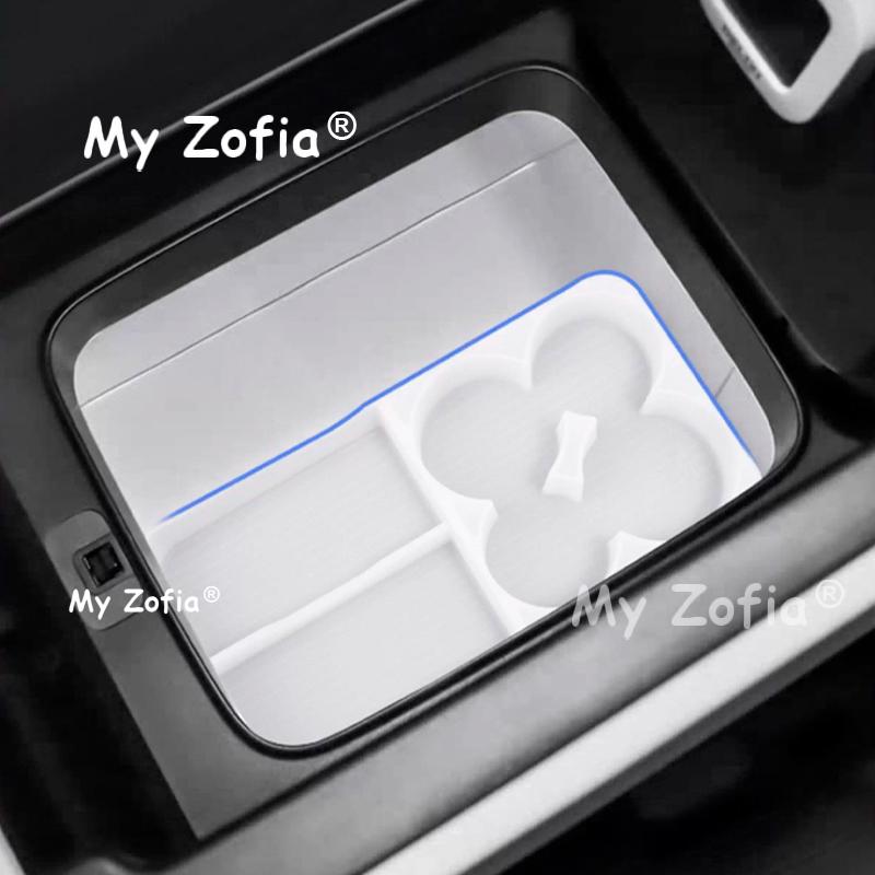 For Deepal S09 2025 2026 Car Central Control Refrigerator Silicone Pad anti Slip Cup Holder Beverage Fixed Grid Car Interior