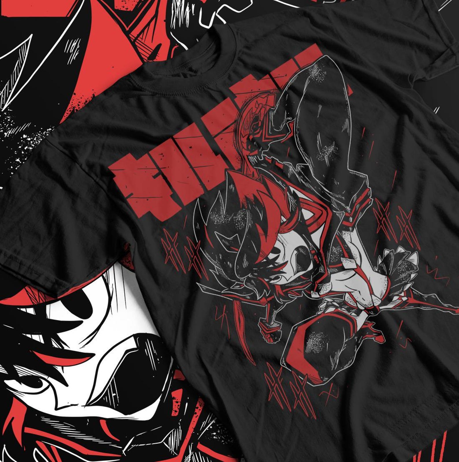 Unisex Kill La Kill Ryuko Matoi Anime T shirt, Manga Shirt Anime Manga T shirt | Japanese Cartoon Graphic Tee L