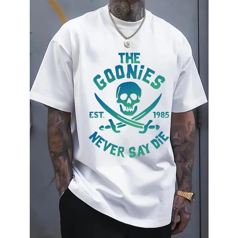 

European sizes Men S T-Shirt | Movie T-Shirt with Skull and Crossbones Logo Inspired , Birthday Gift and Casual Wear, Crew Neck, Loose Fit, Short Sle 4XL