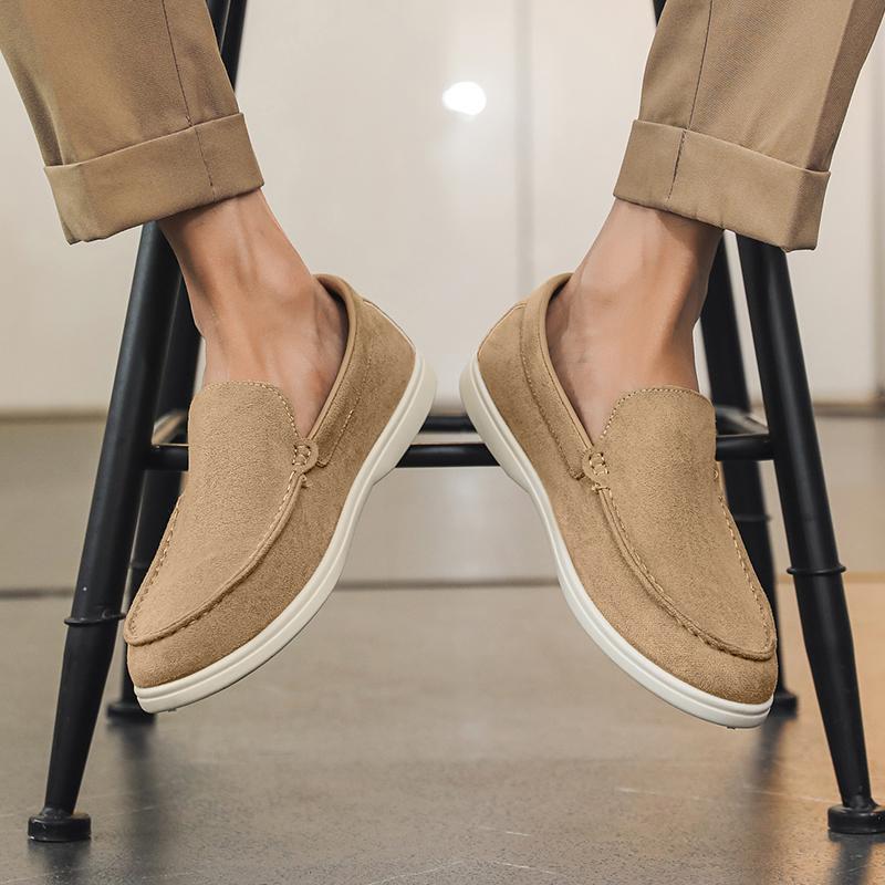 Fashion Men's Casual Shoes Suede Leather Loafers Classic British Style Men Shoes Lightweight Soft Moccasins Male Slip on Driving Flats