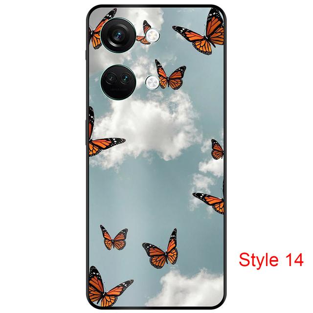 

Чехол для OnePlus Nord 3, черный роскошный мягкий силиконовый бампер из ТПУ, задняя крышка, 6,74 дюйма, ультратонкий, полная защита CPH2491 Nord 3 Style 14