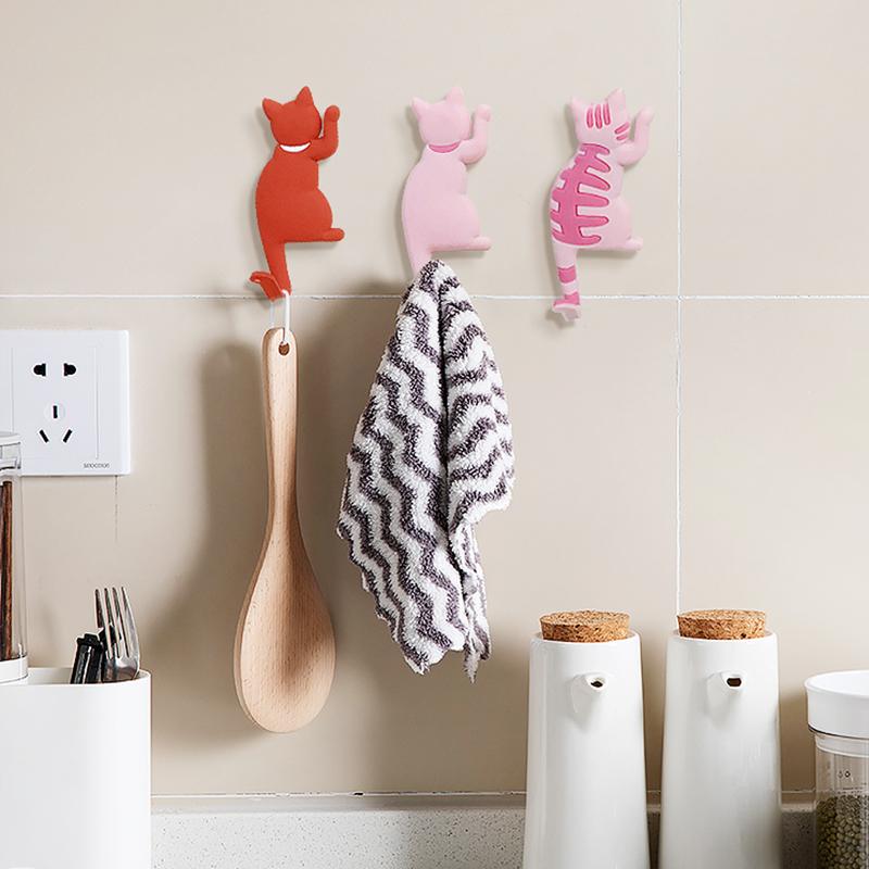 Cat Tail Refrigerator Magnetic Hooks Cute Cartoon Animal Style Rich Colorful Decoration Home Bendable Tail Home Essentia