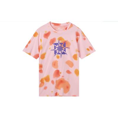 Nike Geometrisches Batik-Freizeit-Rundhals-T-Shirt Herren Oberteile Orange DQ1068-610