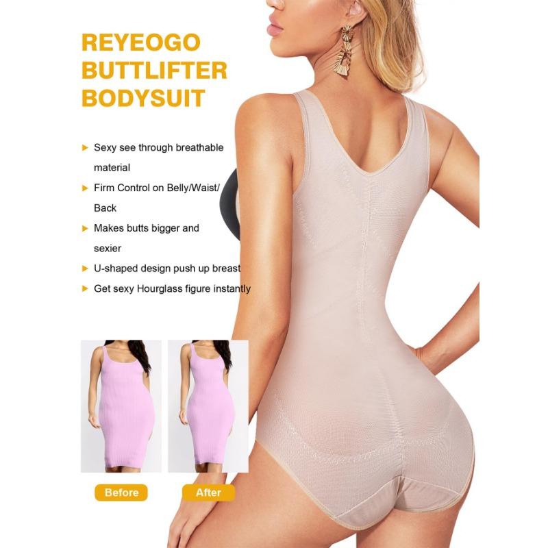 Women Thin Mesh Breathable Seamless One Piece Shapewear Tummy Control Waist Cincher Butt Lifter