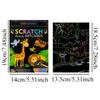 1Set Cartoon Scratching Paper Rainbow Magic Scratch Drawing Graffiti Card Kit Painting Teaching Tools School Artclass Supply ZYF
