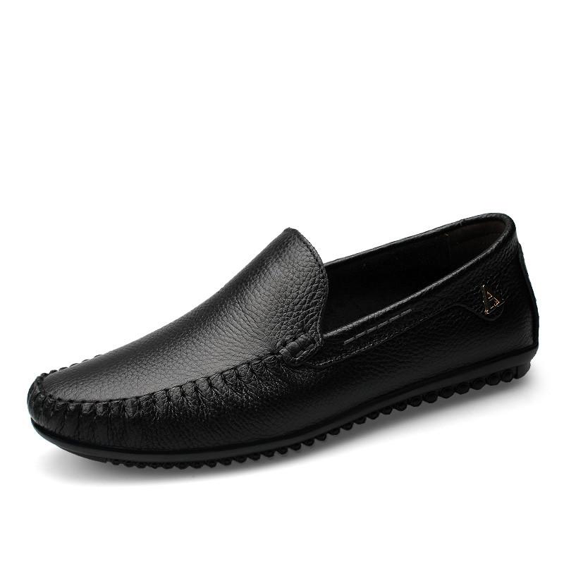 2025 Plus Size 46 47 Cow Genuine Leather Loafers Men Casual Shoes Designer Man Moccasins Mens Driving Shoes Slip On Flats Loafer