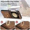 Magnetic Ring Holder Card Solt Vintage Leather Wallet Folding Case for Samsung Galaxy Z Flip 7 FE 6 5 4 5G Flip5 Bag Phone Cover