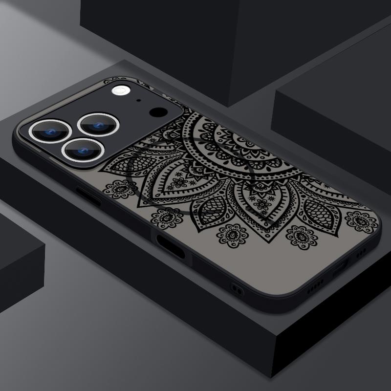 Retro Mandala Flower Pattern Case For iPhone 17 Pro Max Case iPhone 16 Pro Max 15 14 13 16E 17E Magnetic For Magsafe Hybrid Matte Cover