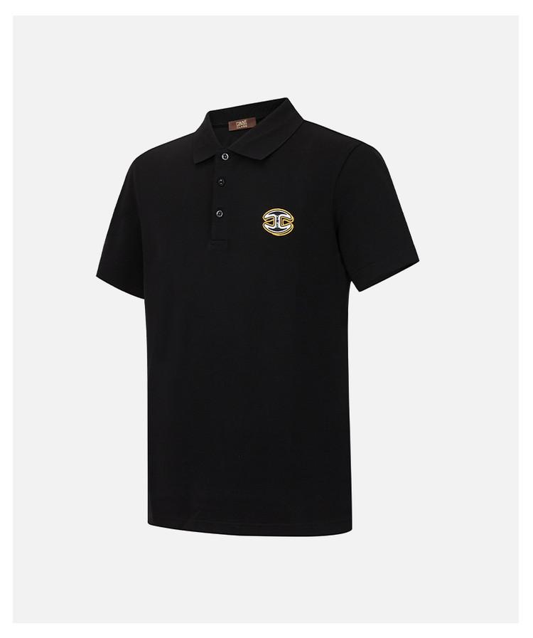Men's Spring and Summer Exquisite Embroidery Versatile Polo Collar Shirt