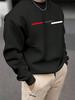 Men's Autumn and Winter Fashionable Casual Loose Freedom Letter Graphic Printed Long Sleeved Round Neck Sweatshirt