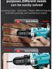 21V Cordless Handheld Drill & Electric Screwdriver with Multifunctional Impact for Home Renovation