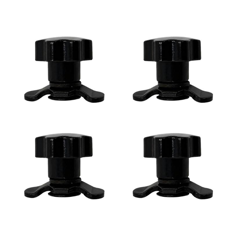 8mm Threaded Stud Nut Fitting Roof Rack Replacement Fastener Set with Star Hand Knob, Metal Mounting Hardware, 4 Piece Rack Fixing Kit