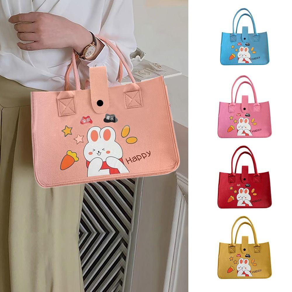 

Large Capcity Messenger bag Felt Tote Bag Cute Shopping Bag Woman Girls