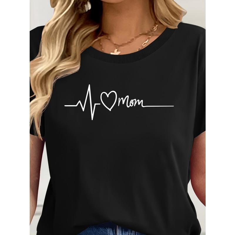 

European sizes Pattern Printed Casual Round Neck Short Sleeve T-shirt Summer New Women s Wear 4XL чорний