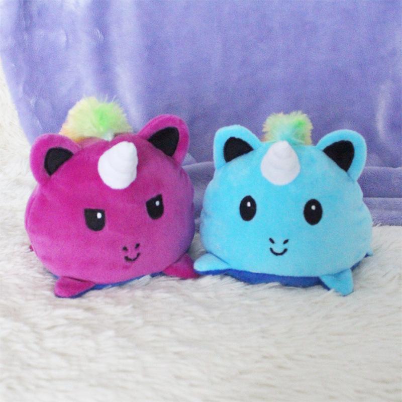 Cute Flip Unicorn Doll Plush Toy Double-Sided Flip Unicorn Doll Children'S Soothing Doll