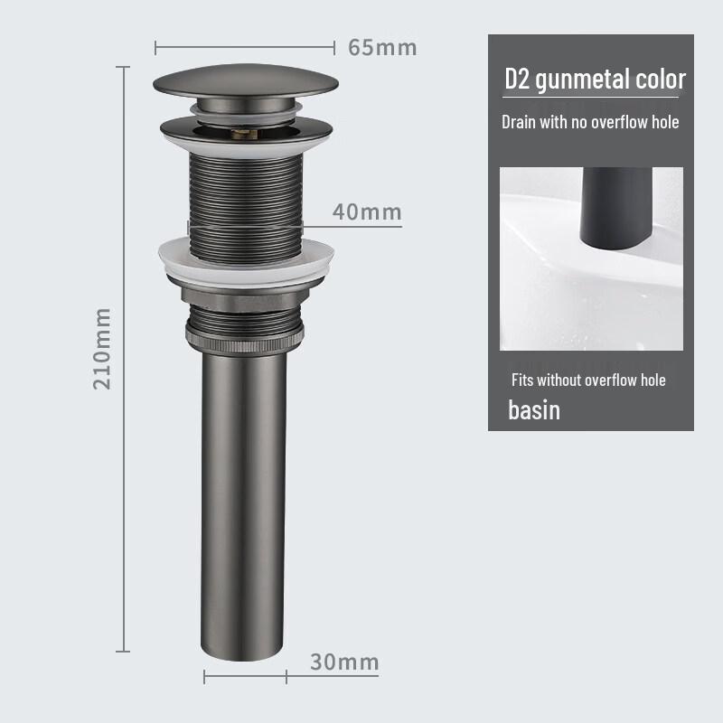 TLXT Pop-up Anti-odor Washbasin Drainer with Drain Pipe