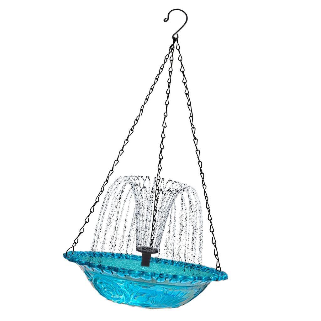 Decorative Solar Powered Bird Bath Bowl for Garden Yard Balcony Birdwatching Bath Tray for Nature Lover