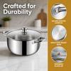 Stainless Steel Double Bottom Soup Pot with Lid Induction Cooker Pot  General Use