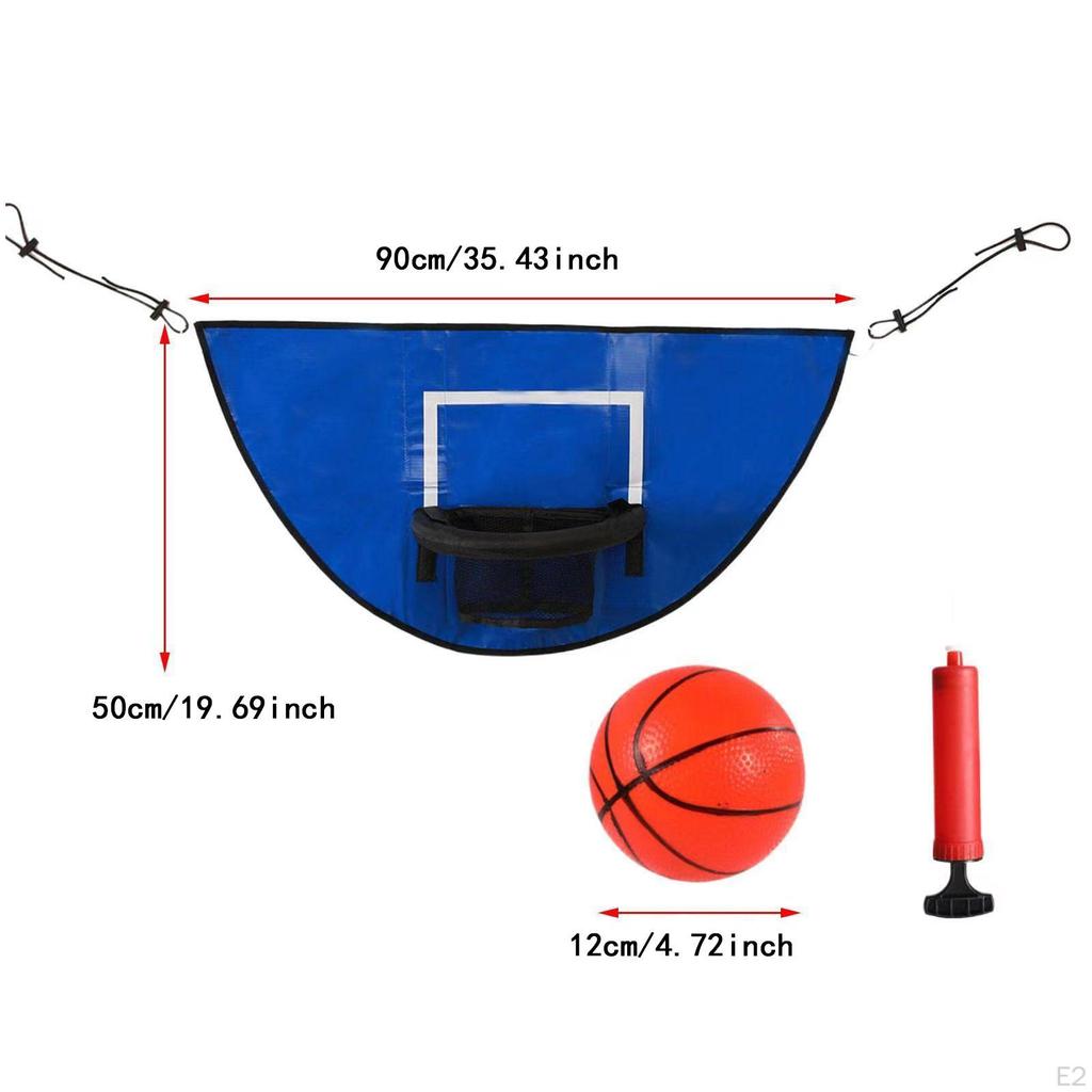 Trampoline Basketball Hoop Set Goal for Children Lightweight Backboard with 4 Mini Balls