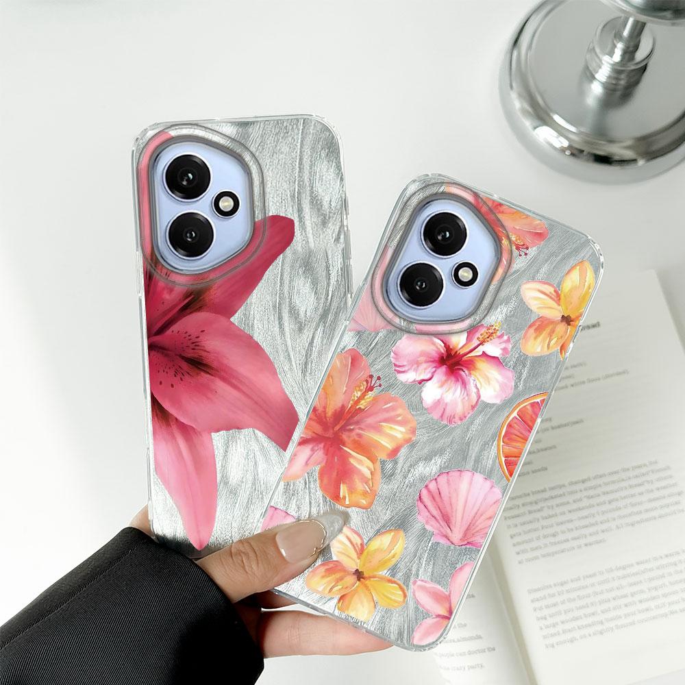 Pink Lily Flower Hard Back Print for Honor 400 Lite 200 Pro X9c X7c X8b X9b X8c X9a 90 Smart X6c X6 X7b X8a X7d Phone Case Cover