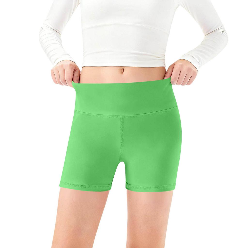 Children's Fashion -Colour Yoga Shorts Sports Shorts For Little Ones Baby Dance Trousers High-Waisted Tight-Fitting Fitness Pants