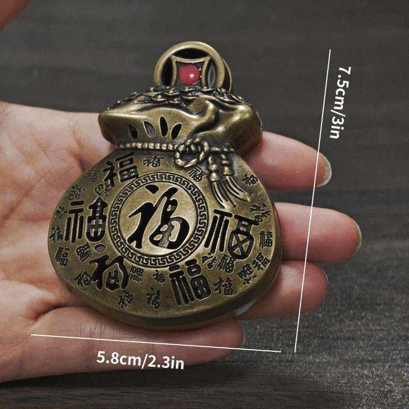 Mini Metal Incense Burner Set Retro Ornate Pagoda Fu Pouch Lotus Styles Traditional Carved Desktop Decor for Home with Gift Box 7
