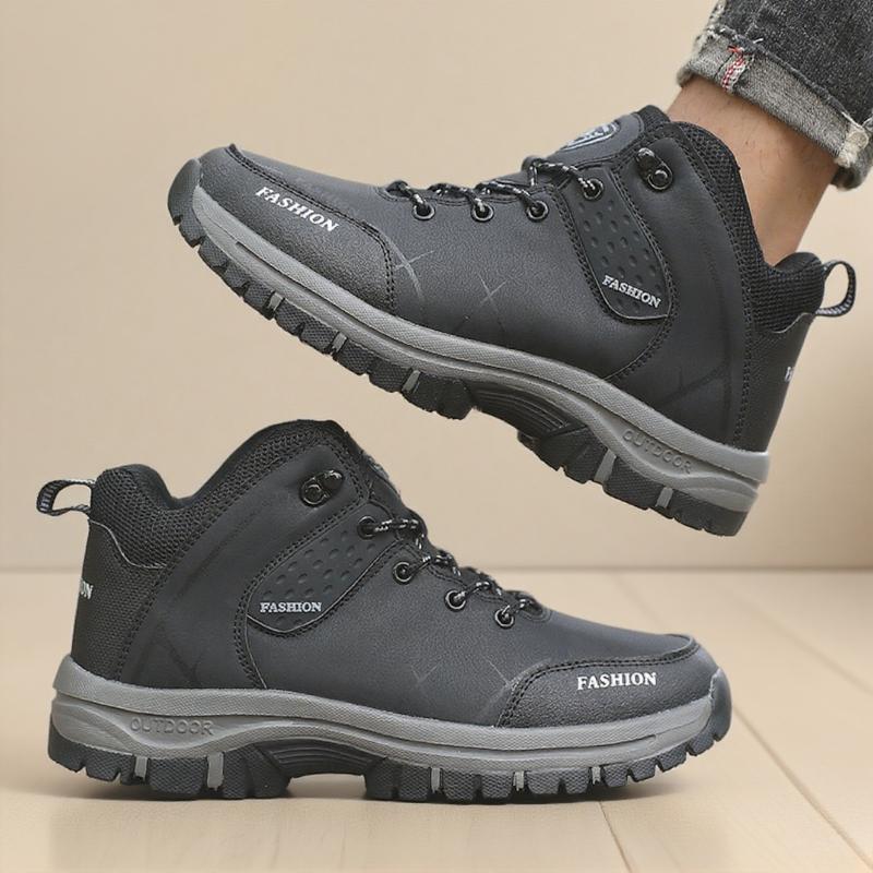 New PU Leather Men's Snake Breathable Casual Comfortable Walking Shoes Non Slip Outdoor Hiking Fashion Men's Shoes