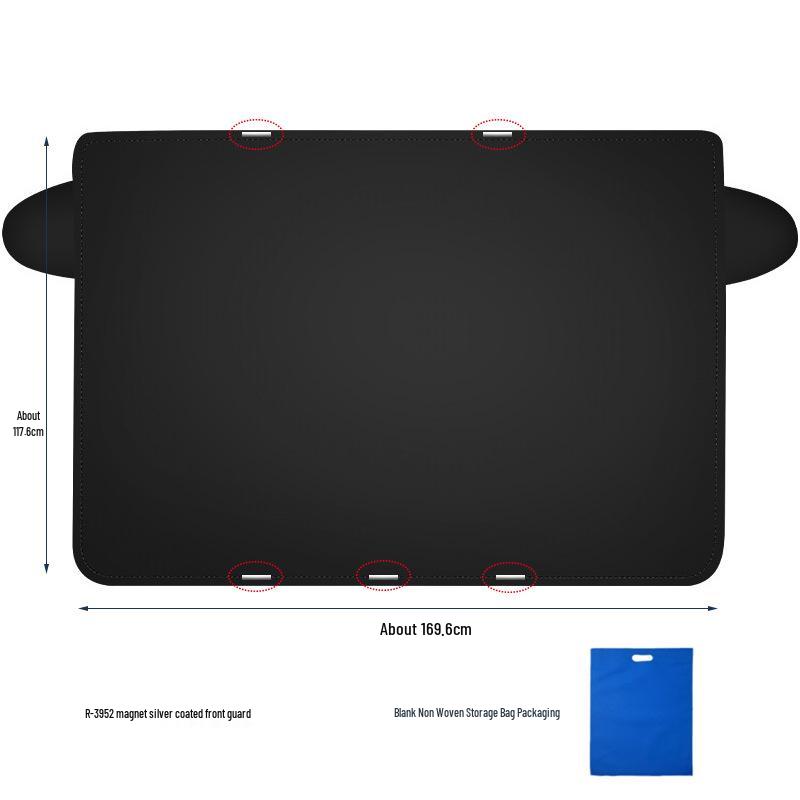 Thickened Magnetic Car Snow & Sun Shade: Frostproof, Antifreeze Sun Visor Cover