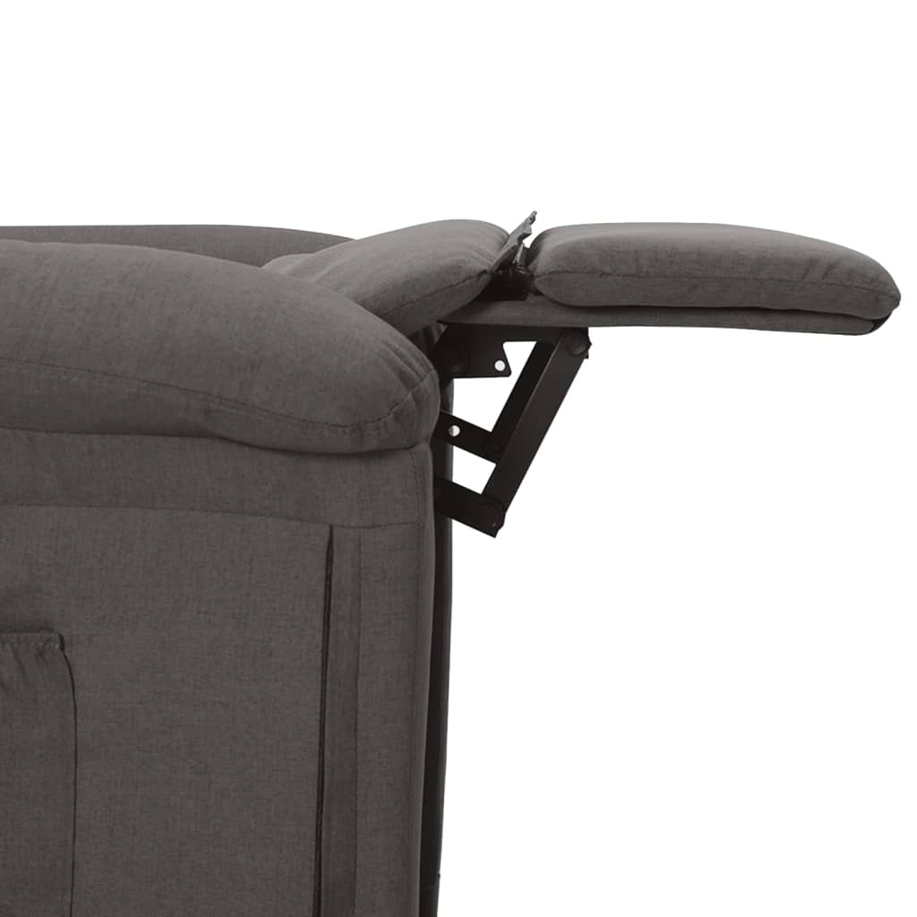 Electric Recliner Chair Dark Gray Fabric