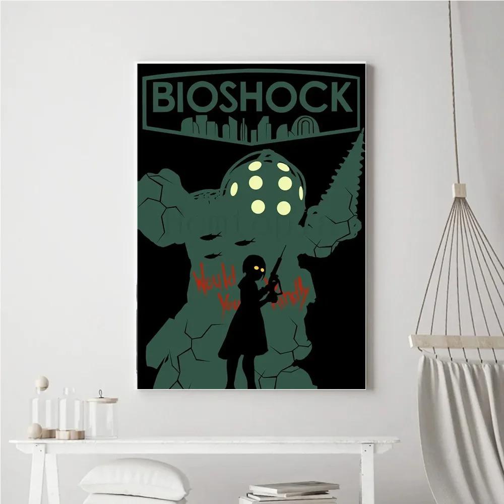 

Classic Video Game Vintage Poster Prints Retro B-Bioshocks Of Rapture Canvas Painting Wall Art Picture Living Room Home Decor 20x30cm no frame
