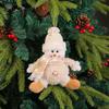 Christmas Tree Doll Decoration with Lanyard Easy to Hang Adorable Snowman Santa Claus Christmas Tree Hanging Ornament