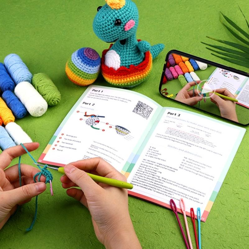 Ručně vyráběné DIY háčkované pletací sady Vlněná příze Nitě Šicí materiál pro začátečníky