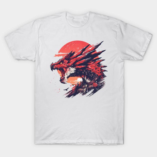 

Men Black Print T-shirt Rathalos No-Cut Transfer Paper Print Cotton Tshirt 4XL білий
