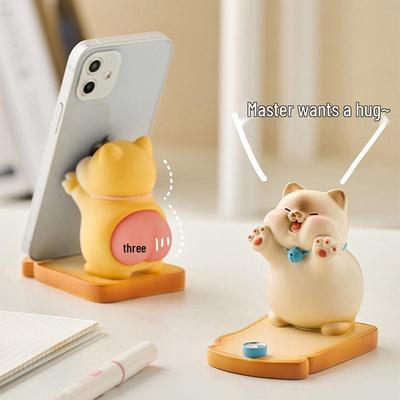 Adorable Cat Phone Holder for Office Desk - Stable Desktop Decoration Ornament
