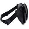 Noora Stylish Black Leather Waist Travel Pouch Passport Holder Bag for Men & Women