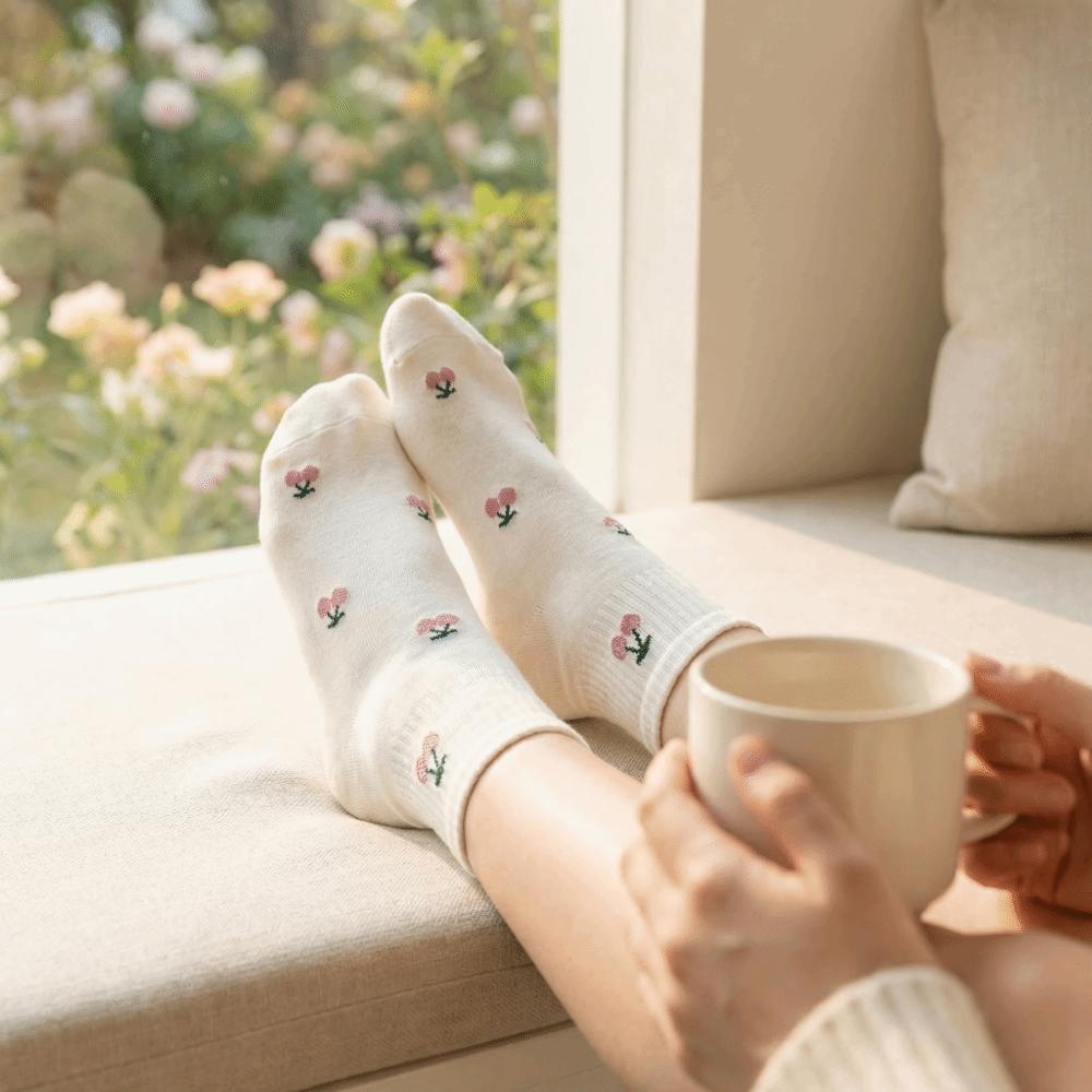 Korean Style Low Cut Short Tube Socks Strawberry Cherry Kawaii Shallow Socks Sweet Rabbit Bow Boat Socks Gifts