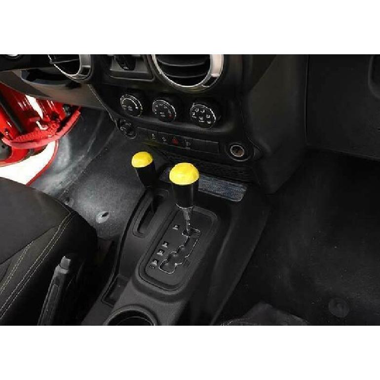 For Jeep Wrangler JK 2011-2017 Solar Yellow Center Console Gear Shift Knob Trim