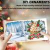 12PCS DIY Rhinestone Diamond Art Mosaic Postcards Xmas Pattern Diamond Art Greeting Cards Thank You Cards and Holiday Blessings