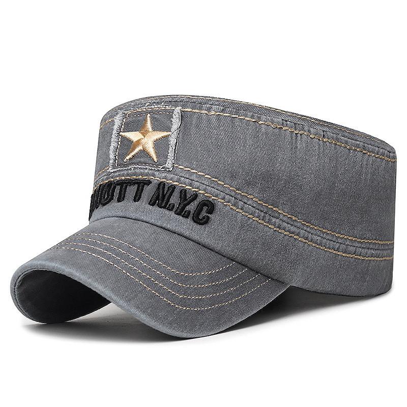 Classic Cotton Flat Brim Hat With Adjustable Fit For Men And Women