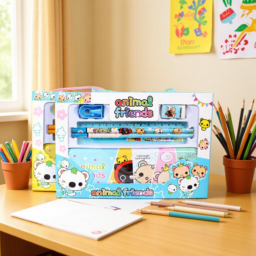 

Children s Stationery Set: Gift for Kindergarten Festival, Student Prize, Primary School Supply Assorted Mix