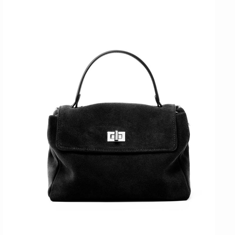 

Autumn and winter cowhide bags for female office workers, new single shoulder leather bags for women with a high-end feel чёрный