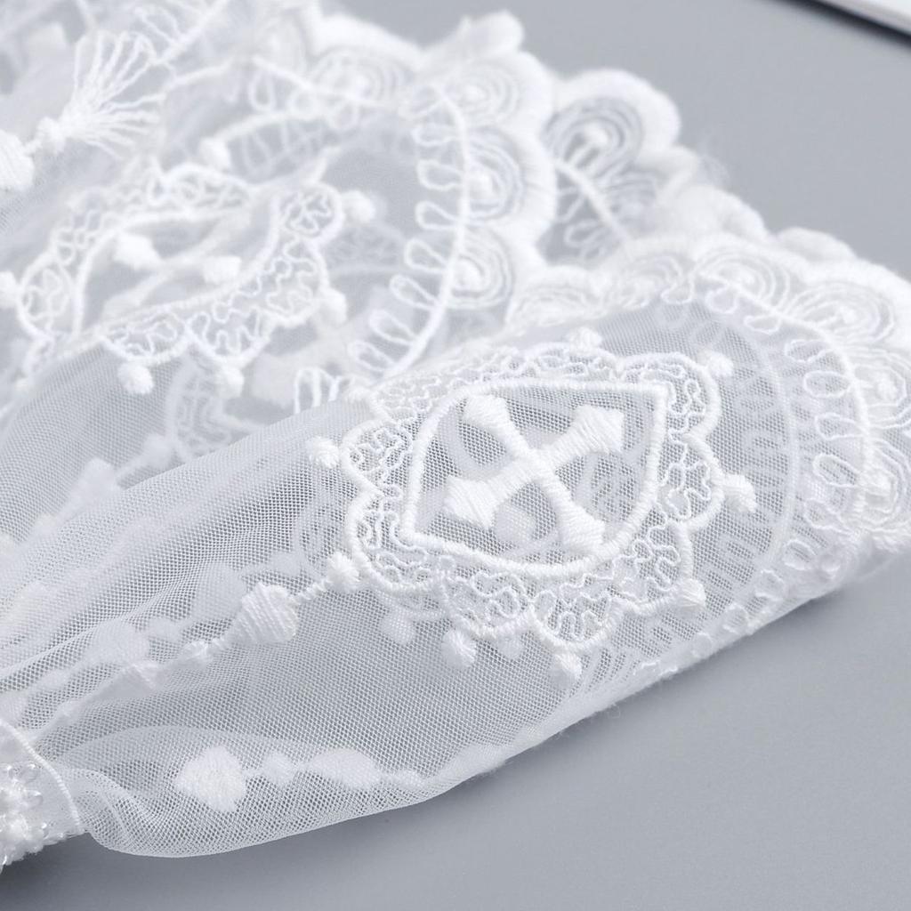 Elegant Lace Trim Wrist Sleeves Decorative Sleeves for Wedding Dress Wrist Accessory Arm Decors For Women Dress Upgrades
