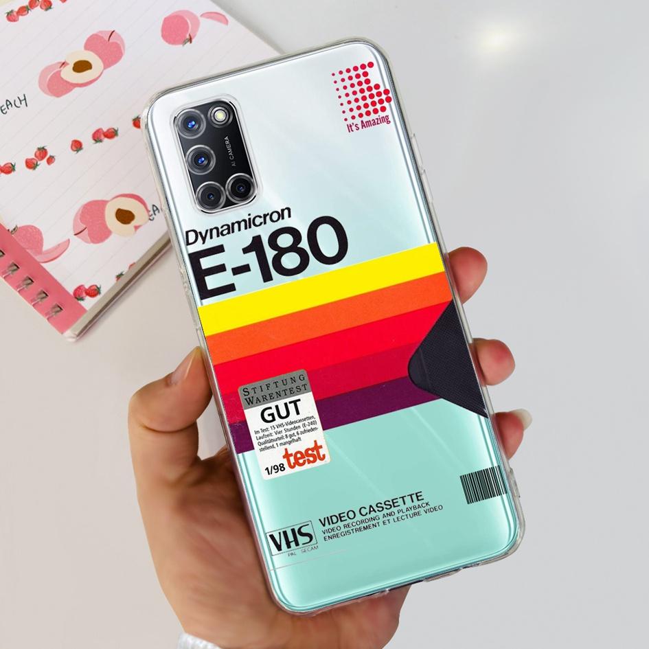 For OPPO A52 Case OPPOA52 CPH2069 A 52 Flower Phone Case Fashion Transparent Silicone Soft TPU Back Cover For OPPO A72 A92 Coque