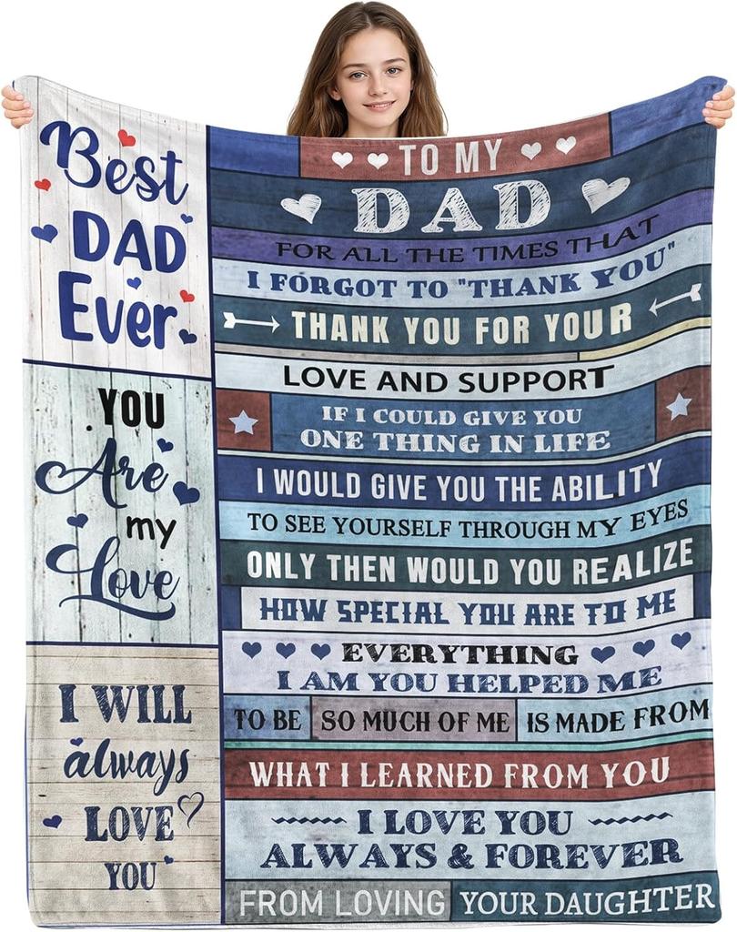 Perfekte Geschenke für Papa Decken für Vatertag Muttertag Jahrestag Geburtstag für Mama Sohn Tochter Opa Oma Tante Überwurf