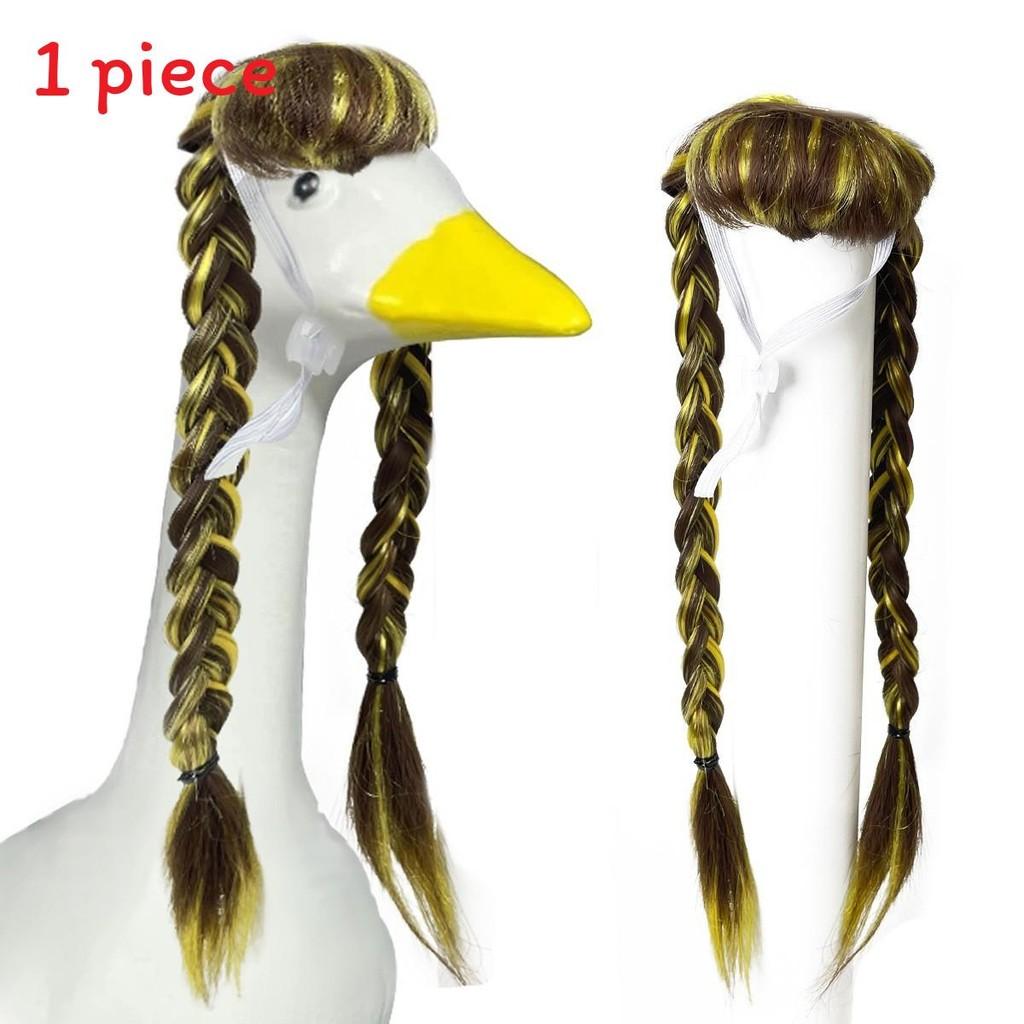 Pet Duck Entertainmentstyle Head Wig With Hightemperature Silk For Gifts Parties