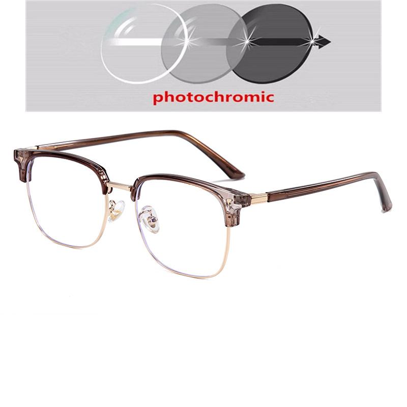 0 -0.5 -0.75 To -6.0 Half Frame  Anti Blue Rays Square Nearsighted Glasses For Women  Shortsighted Prescription Spectacles