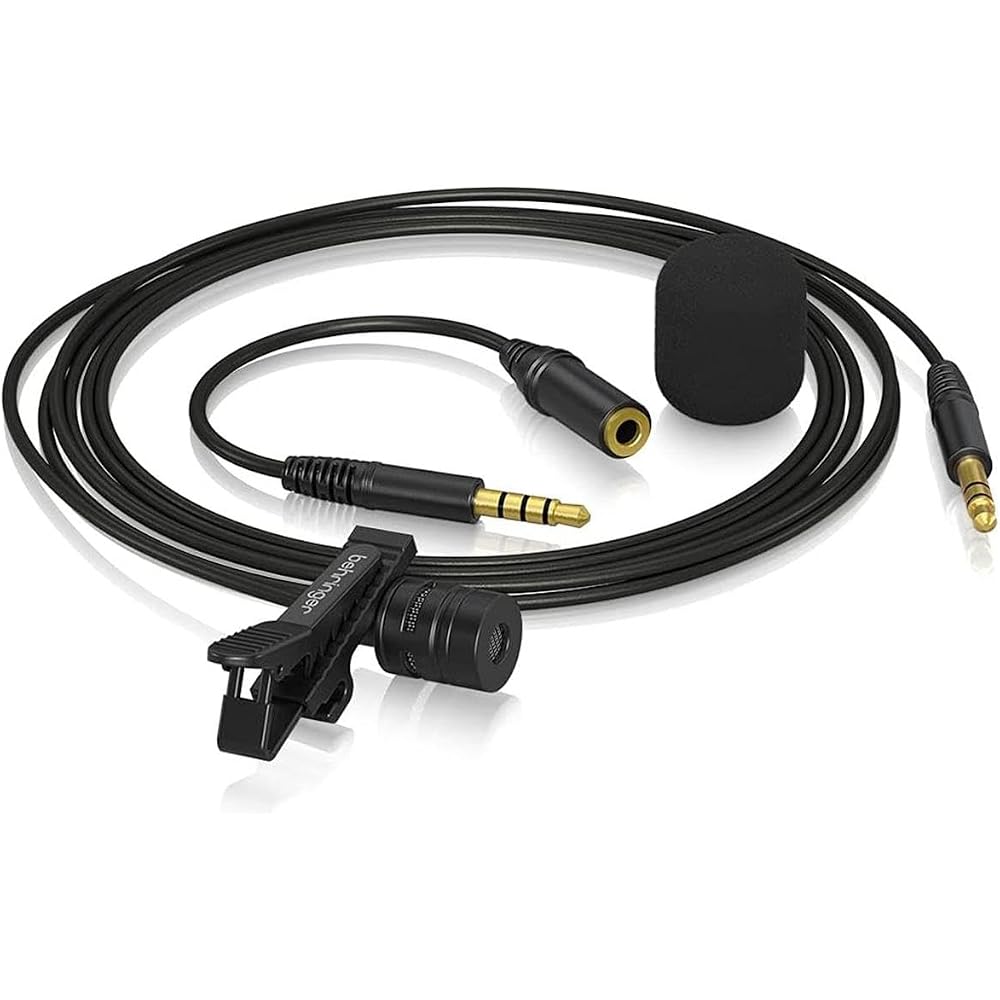 Behringer Broadcast Lavalier Microphone 3-Pole 3.5mm Terminal Supercardioid Characteristics BC LA...