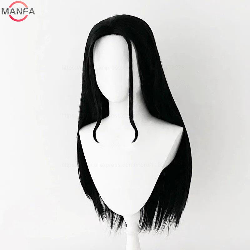 High Quality Nico Robin Cosplay Wig Miss Allsunday Wig Nico Wigs Long Black Heat Resistant Synthetic Hair Anime Role Play Wigs +