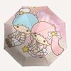 1pc Little Twin Stars Fully Automatic Folding Portable Cartoon Umbrella, 8 Steel Frames, Three-Fold Design, Suitable for All Seasons, Suitable for Out